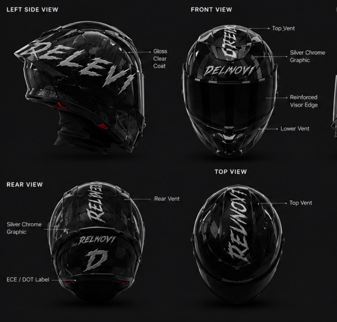 'DELEVI' helmet sticker