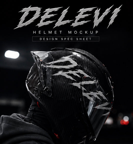 'DELEVI' helmet sticker